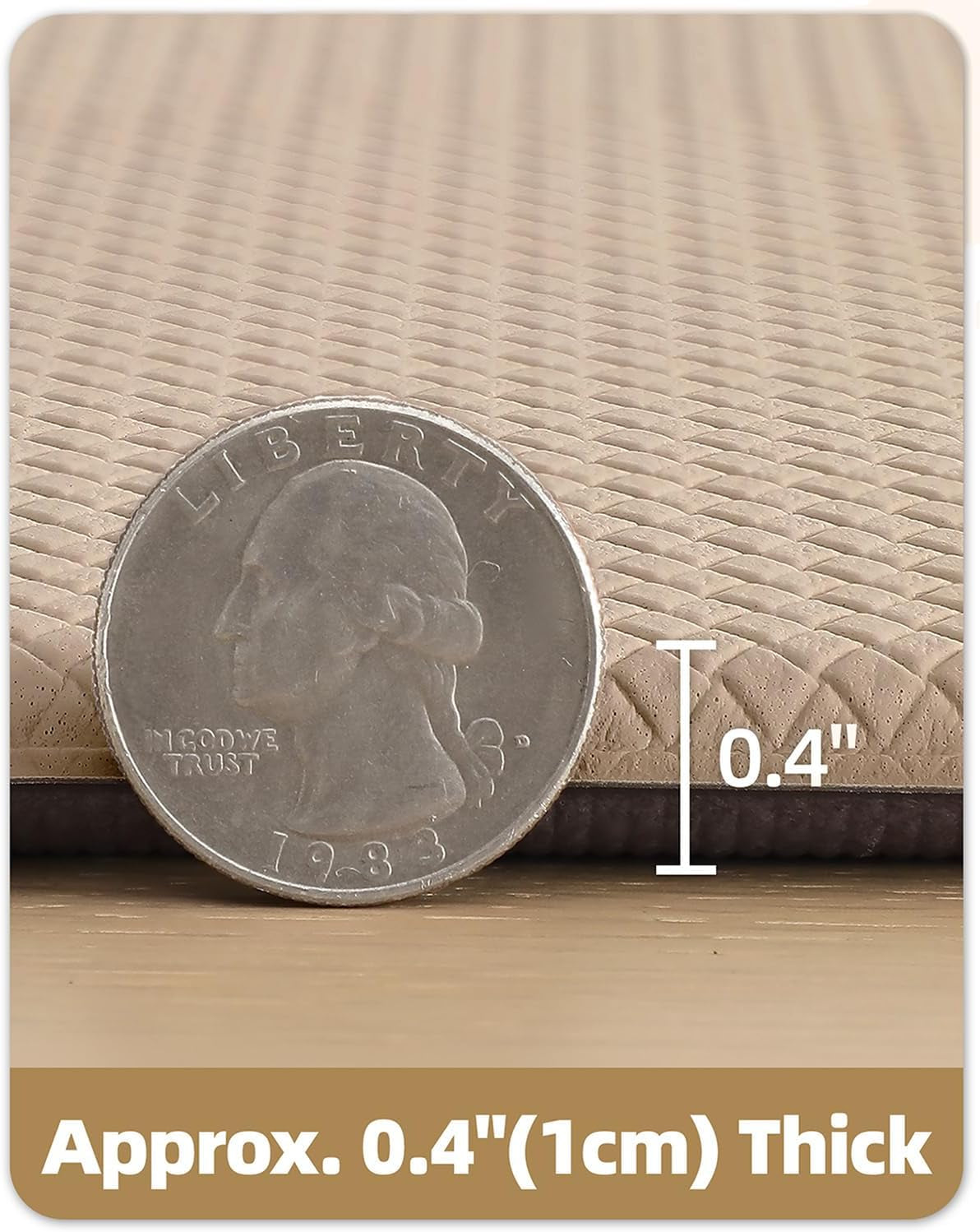 Kitchen Mat for Floor 17X59 anti Fatigue Easy Clean, Beige | Water&Oil Proof, Ideal for Light Cooking/Low Traffic Homes, anti Slip, for Comfort Standing, Bright Kitchen Decor