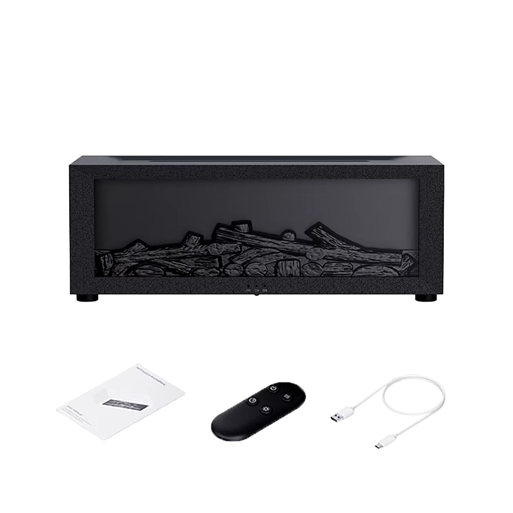 Flame Aroma Humidifier & Essential Oil Diffuser with LED Light and Remote Control - Elevate Your Home's Atmosphere!