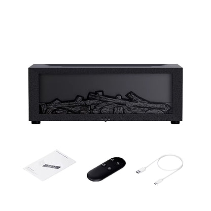 Flame Aroma Humidifier & Essential Oil Diffuser with LED Light and Remote Control - Elevate Your Home's Atmosphere!