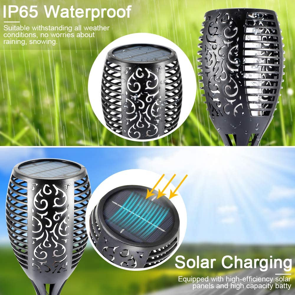 Solar Lights Outdoor, 4 Pack Premium 99 Leds Purple Halloween Decorations Solar Lights - IP65 Waterproof Garden Outdoor Decor for Halloween Yard Patio Porch