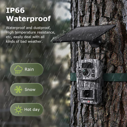SECTEC 4G GPS Trail Hunting Camera GSM 4G Cellular Outdoor Trail Camera Invisible Lights Camouflage Hunting Camera Night Vision