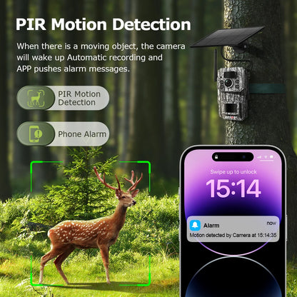 SECTEC 4G GPS Trail Hunting Camera GSM 4G Cellular Outdoor Trail Camera Invisible Lights Camouflage Hunting Camera Night Vision