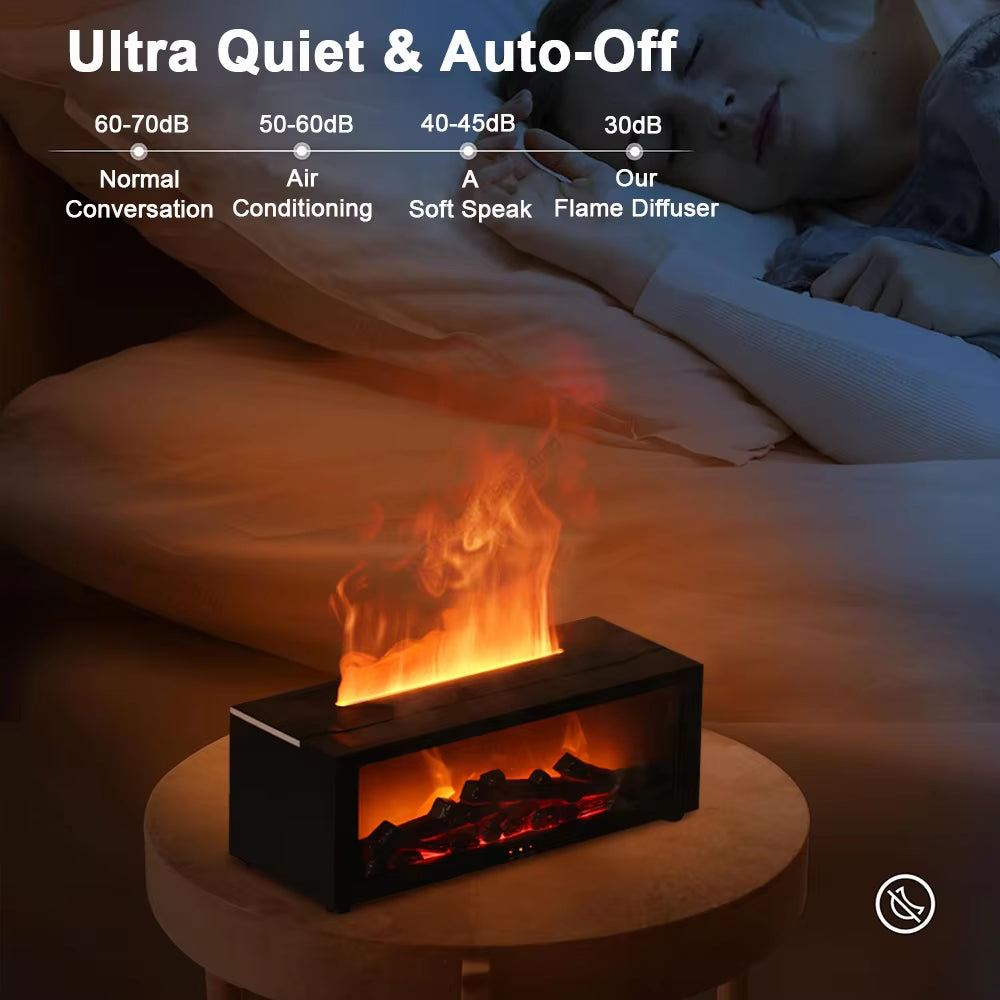 Flame Aroma Humidifier & Essential Oil Diffuser with LED Light and Remote Control - Elevate Your Home's Atmosphere!