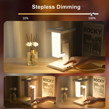 Stylish Floating Lamp with 10W Detachable Wireless Charger - Perfect Decorative Light for Bedroom & Office